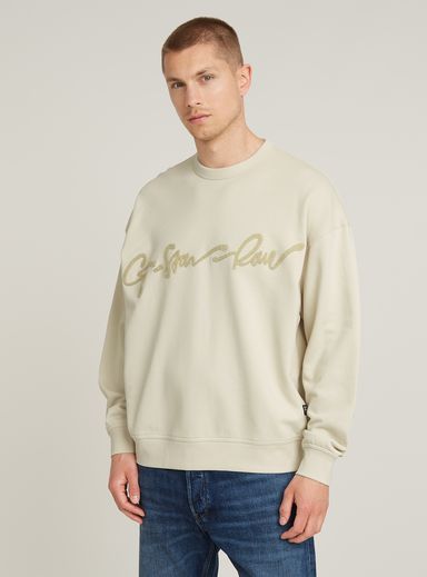 Chenille G-Script Loose Sweater